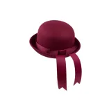 Burgundy Hats & Caps-Wine Red Ribbon