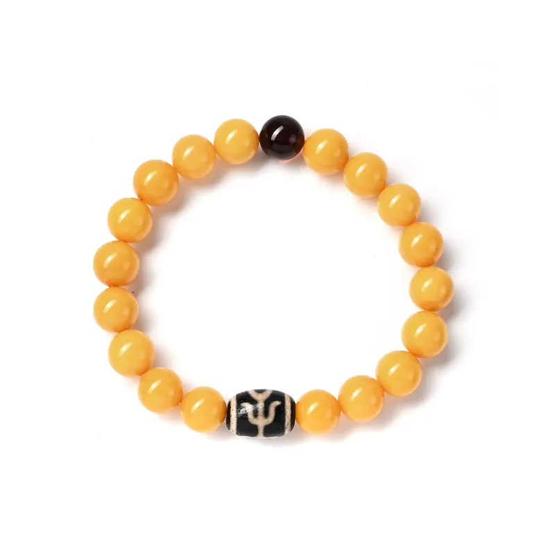 Abby's Wonderland Amber Beeswax Fine Jade Bracelets Unisex-0