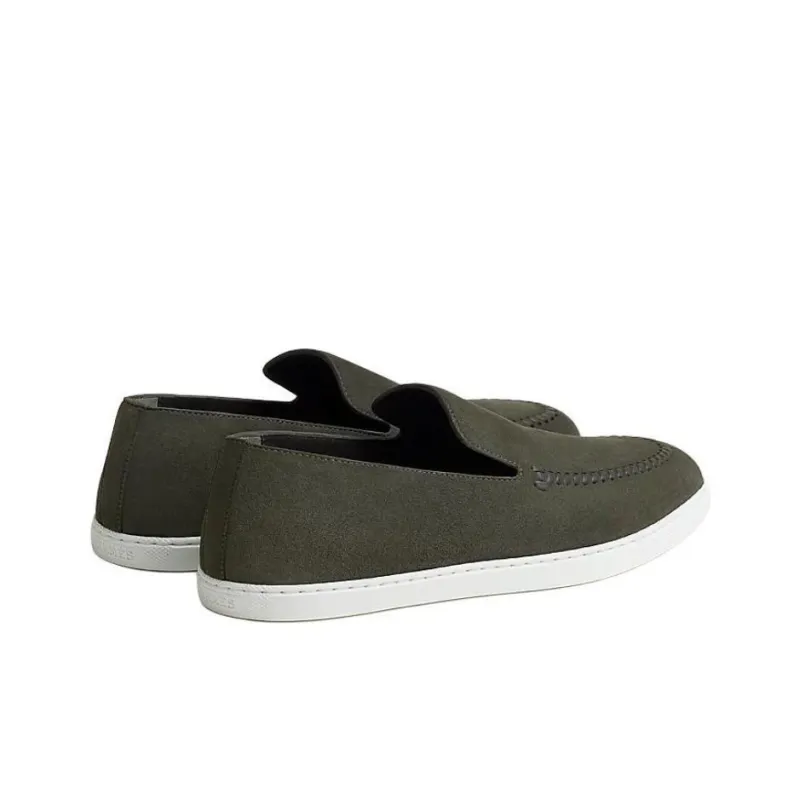 HERMES Mocassins Julian Casual Shoes Men's Green-2