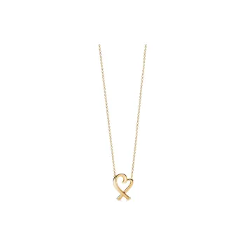 TIFFANY & CO. 10's 18kt Yellow Gold Loving Heart Necklace