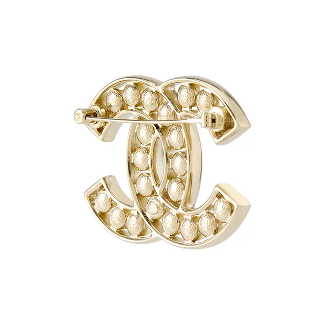 CHANEL Glass Pearl Cc Brooch-1
