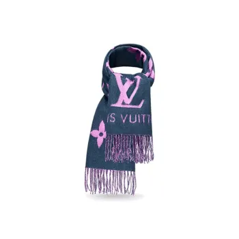 LOUIS VUITTON Knit Scarves Women's Pink Purple