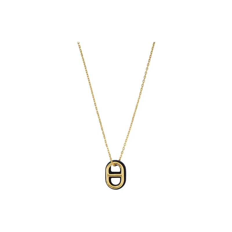 HERMES O'Maillon Calfskin Necklaces Men's-1