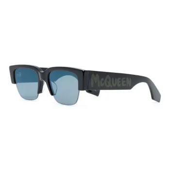 Alexander McQueen Eyewear Contrasting-bridge Detail Sunglasses