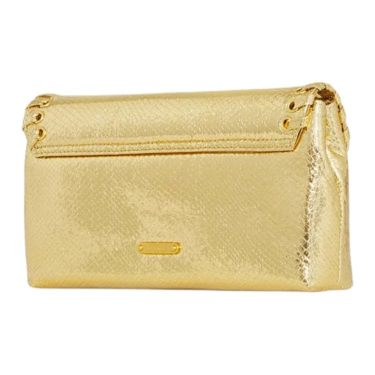 REBECCA MINKOFF Polyurethane Clutch Handbag Shoulder Bag Women's Gold-1