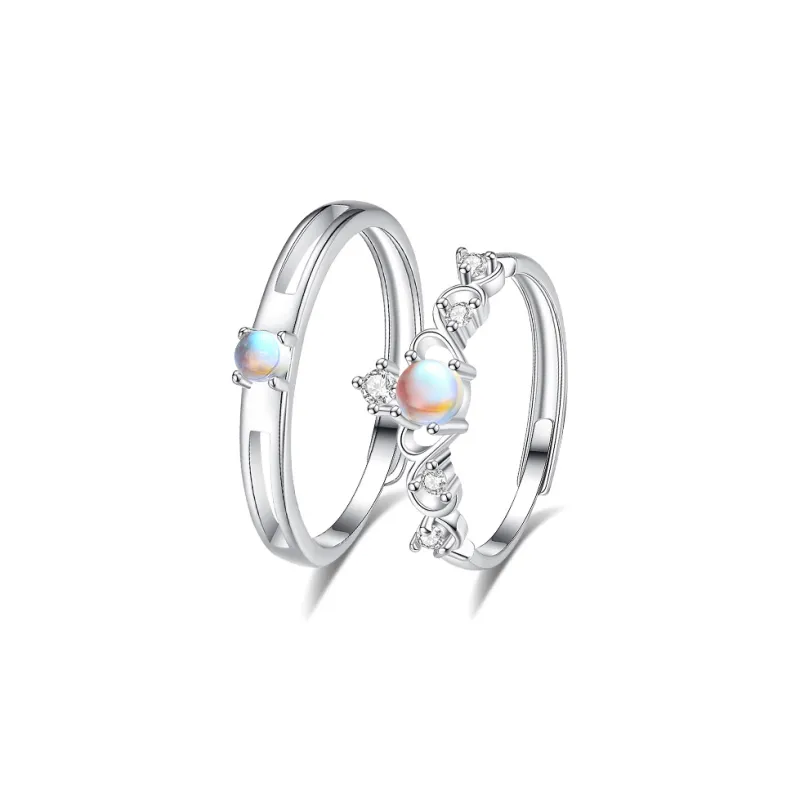 Muyan Colored Glaze Moonlight Lover Ring Unisex-0