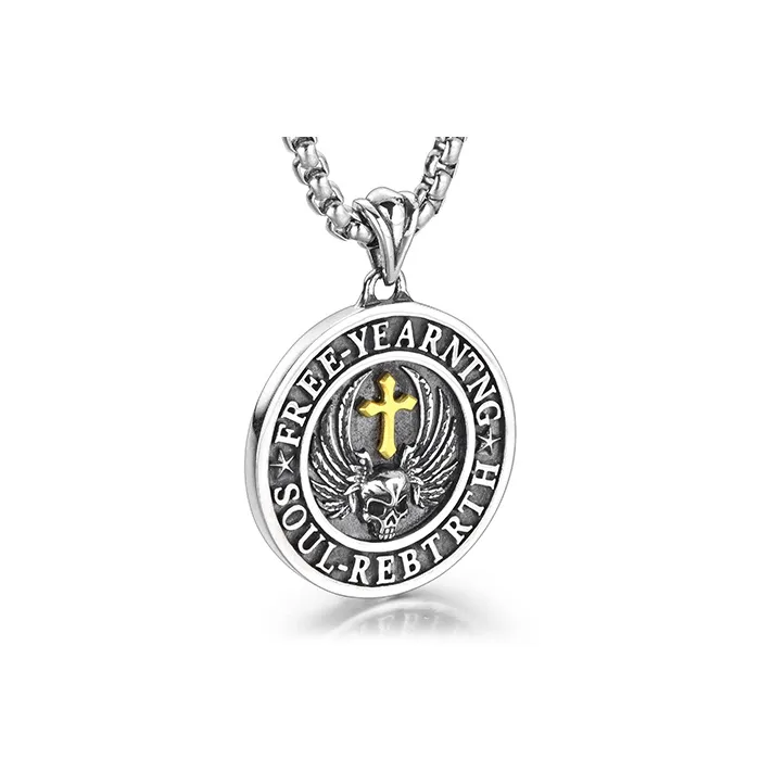 IDEAGEMER 925 Sterling Silver Necklaces Men's-8