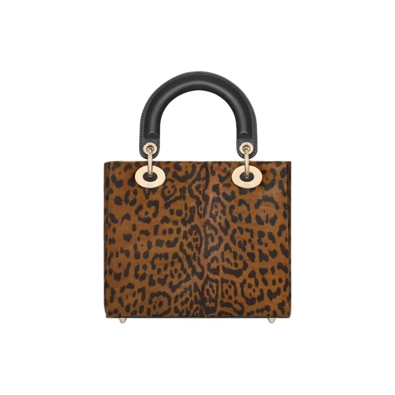 DIOR Lady Dior Calfskin Shoulder Bag Crossbody Bag Handbag Small Size Women's Brown-2
