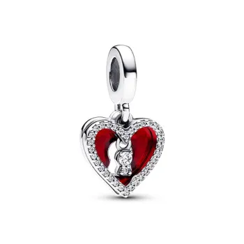 Pandora 925 Sterling Silver Charms / Pendants Unisex Red