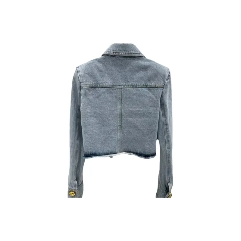 EOEI Denim Jackets Women's Blue-1