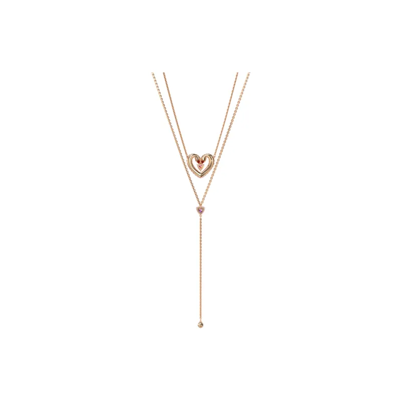 Swarovski Una Faux Crystal Necklaces Women's Rose Gold-2
