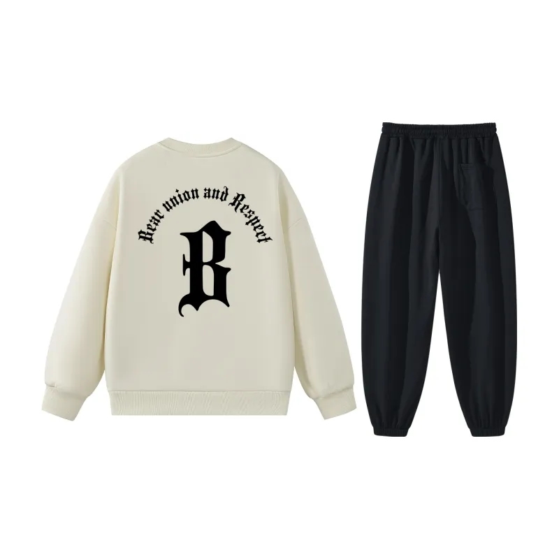 BEAR UNION Sweatshirt Set Fall Unisex-17