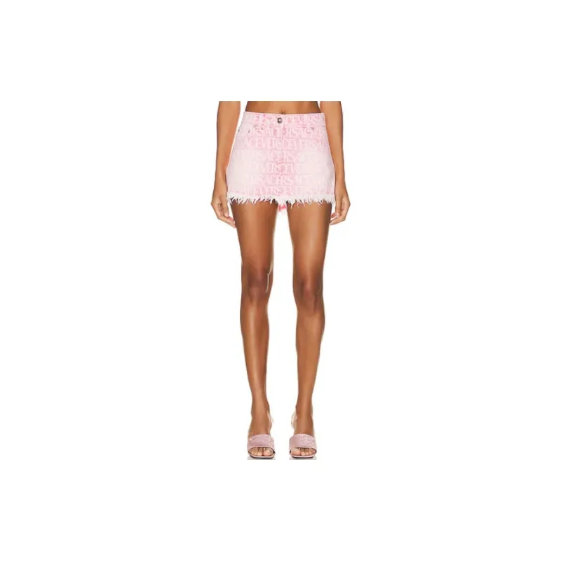 VERSACE Denim Shorts 'Black/VERSACE Gold'-1