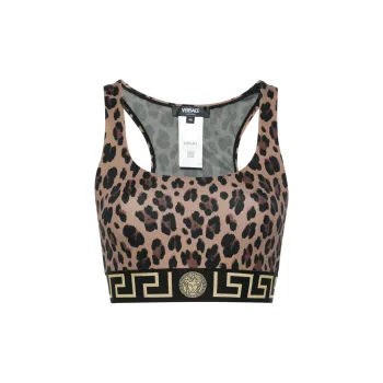 VERSACE Greca-pattern Sport Bra