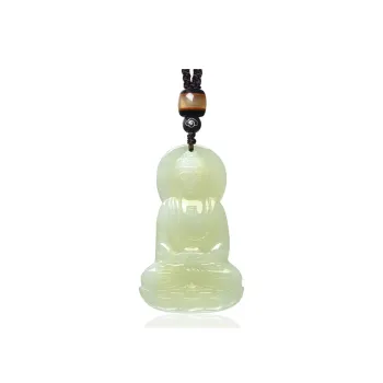 MARY WINDSOR Hetian Jade Necklaces Unisex Pale Greenish White Jade