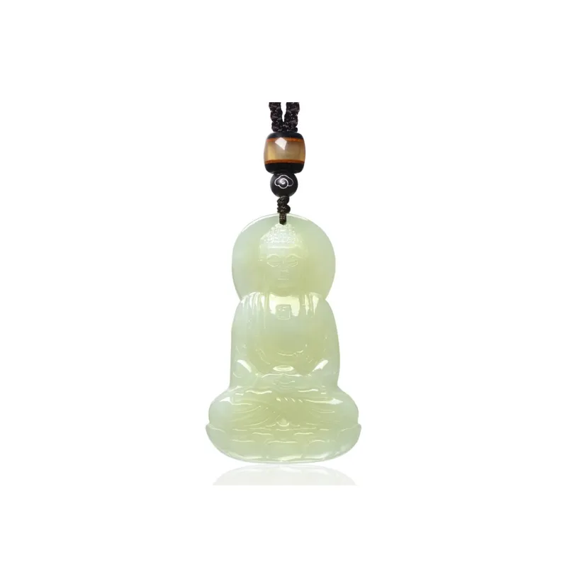 MARY WINDSOR Hetian Jade Necklaces Unisex Pale Greenish White Jade-0