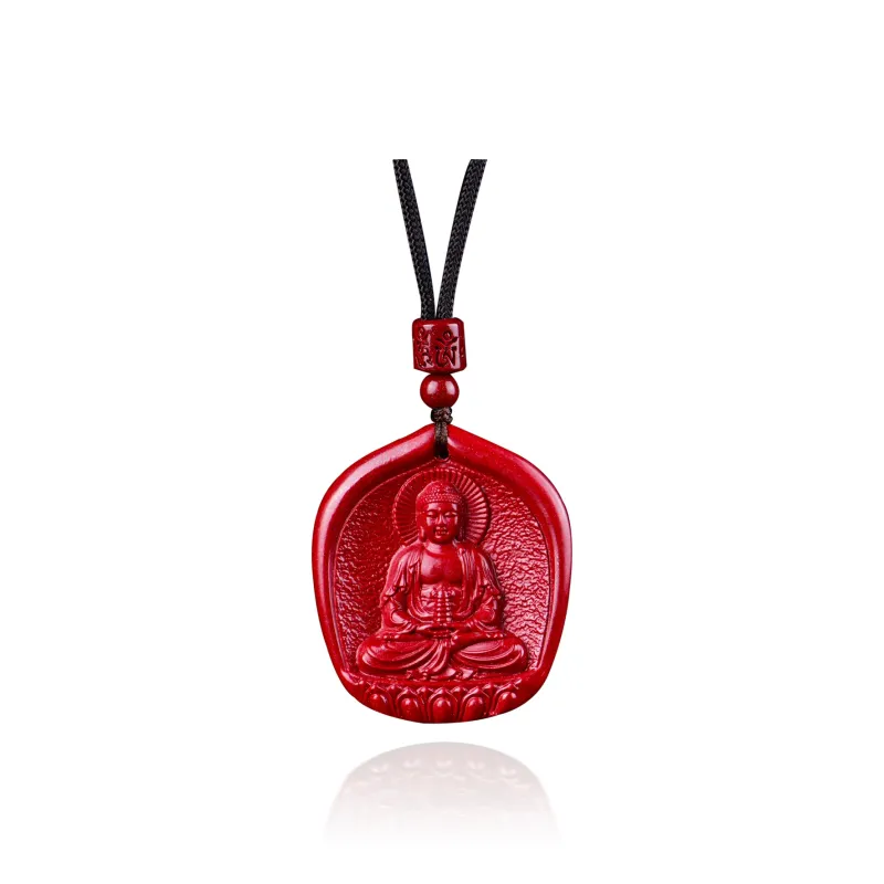 Moon Jewelry Reconstructed Cinnabar Necklaces Unisex-14