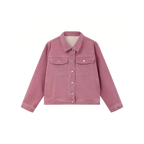 MADALLO Denim Jackets Women's Rose Red