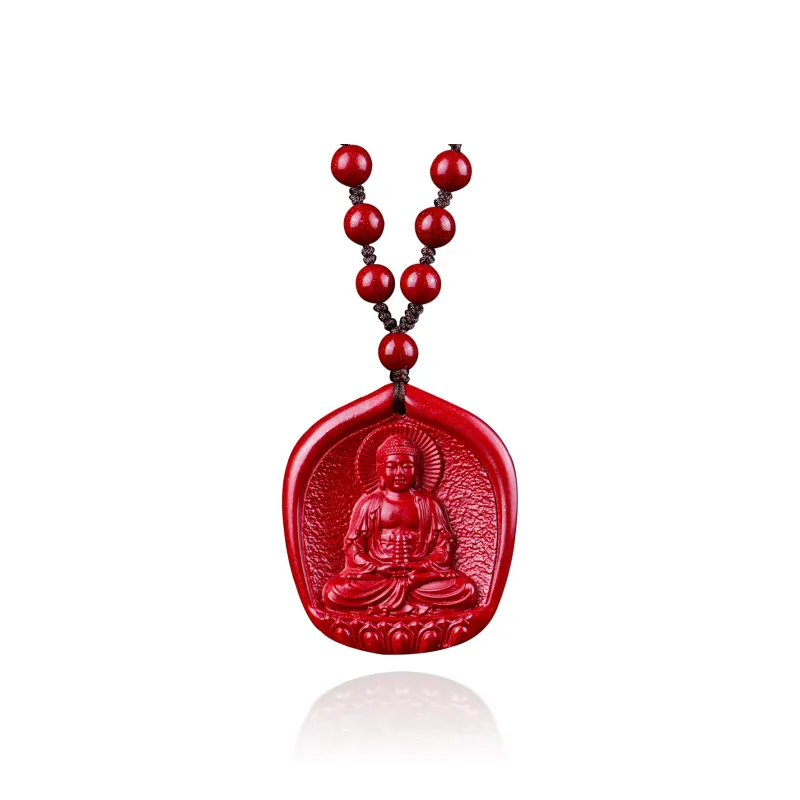 Moon Jewelry Reconstructed Cinnabar Necklaces Unisex-15