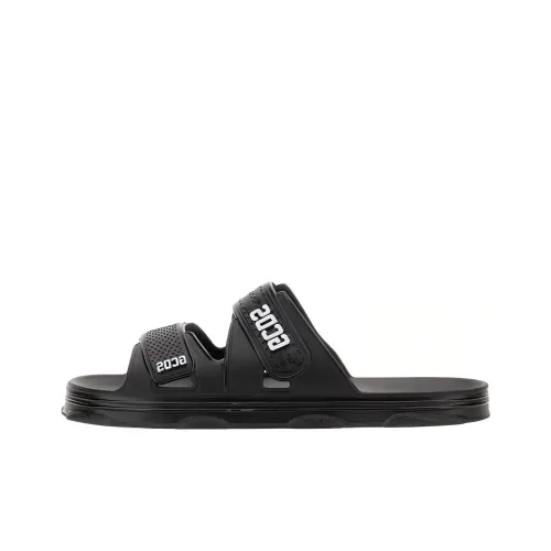 GCDS Logo Embossed Slip On Sandals