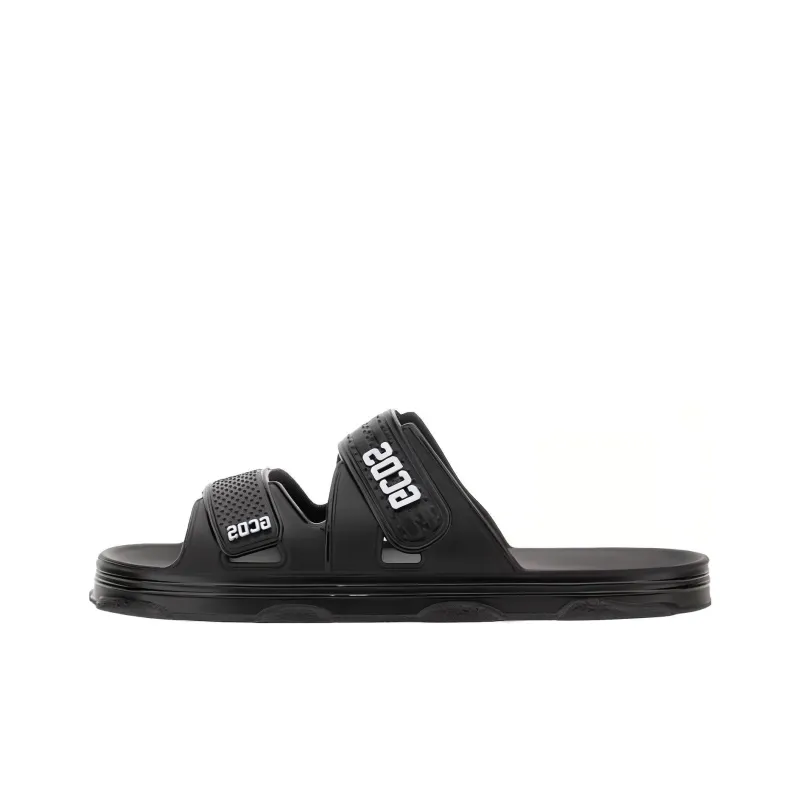 GCDS Logo Embossed Slip-On Sandals-0