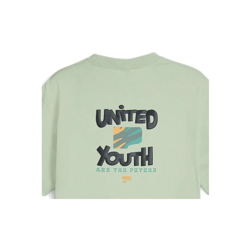 PUMA DOWNTOWN OVERSIZED T Shirt Men's Light Green-3
