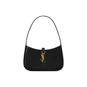 SAINT LAURENT LE5A7 Patent Leather One Shoulder Handbag Mini Women's Black