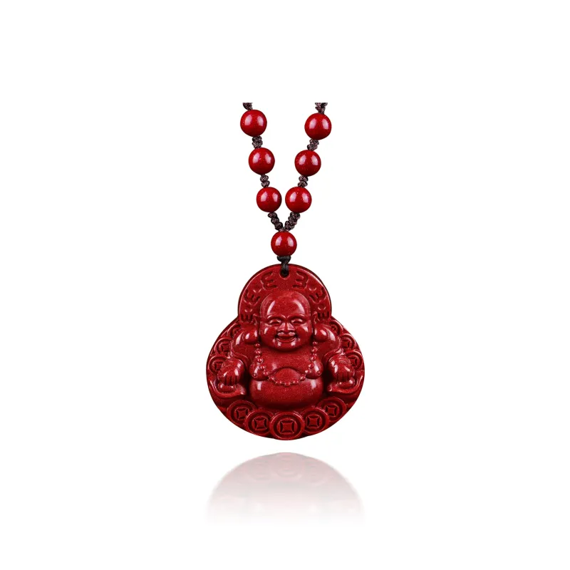 Moon Jewelry Reconstructed Cinnabar Necklaces Unisex-7