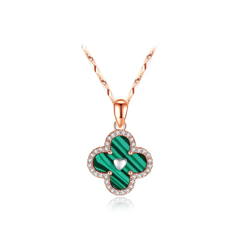 Olampe Malachite Jade Necklaces Women's-0
