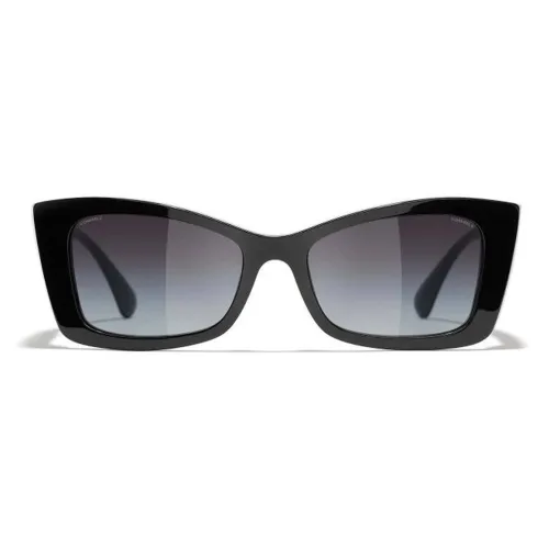 CHANEL Plate Frame Acetate Butterfly Sunglasses Women's