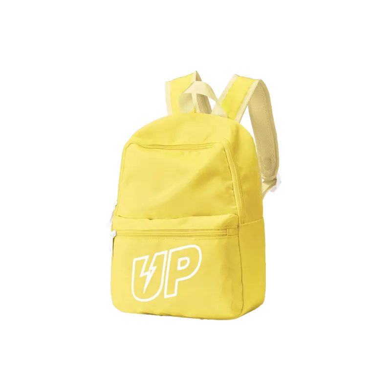 TURN UP Polyester Students Backpack Trumpets Unisex Beige Yellow-1