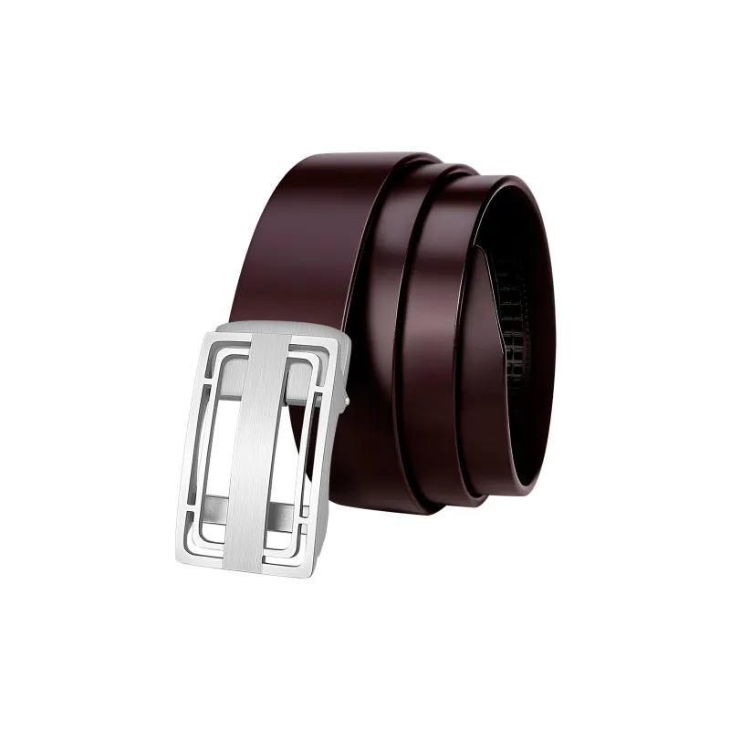 Jaylen Oos Cowhide Stainless Steel Leather Belts Men's 3.5cm-8