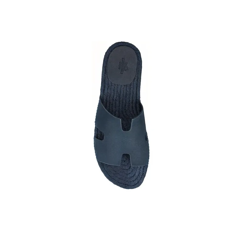 HERMES Antigua Espadrille Denim Fonce Suede Goatskin-4