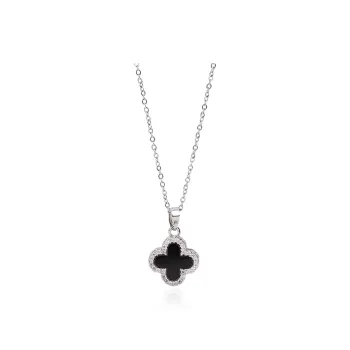 HOLLY RYAN Agate Mori Style Sweet Style Lucky Four-Leaf Clover Necklace Women's