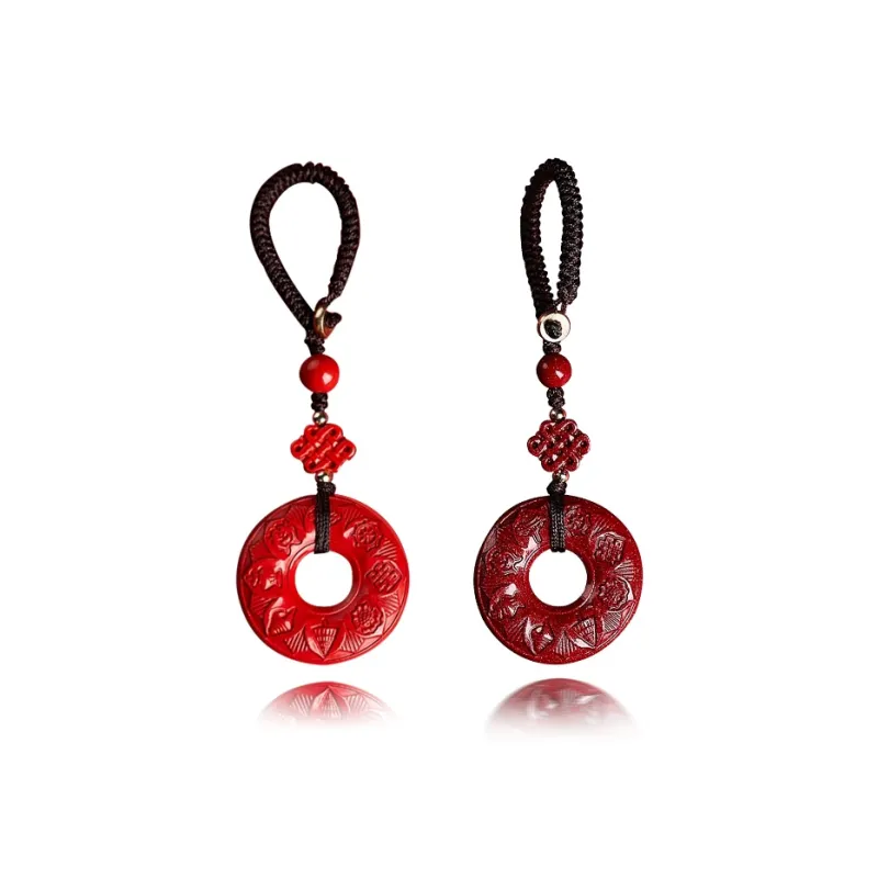 Moon Jewelry Reconstructed Cinnabar Keychains Unisex-2