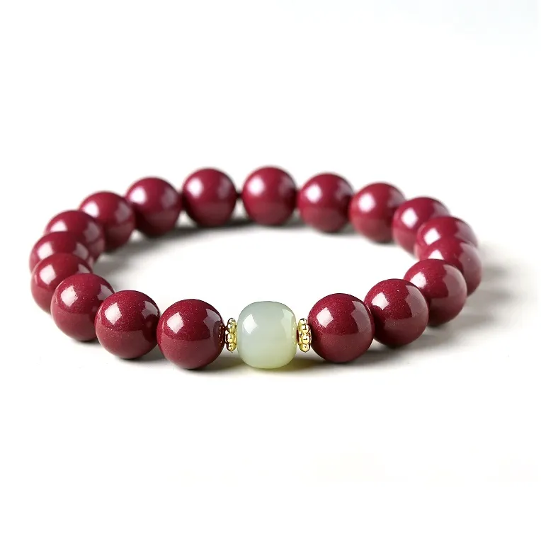 Moon Jewelry Cinnabar Jade Bracelets Unisex-3