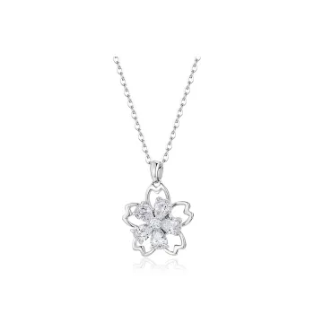 KADER S925 Silver Necklaces Women's Silver White