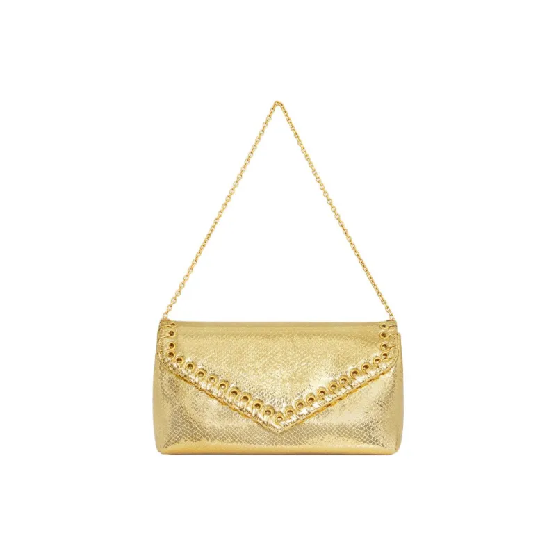 REBECCA MINKOFF Polyurethane Clutch Handbag Shoulder Bag Women's Gold-0