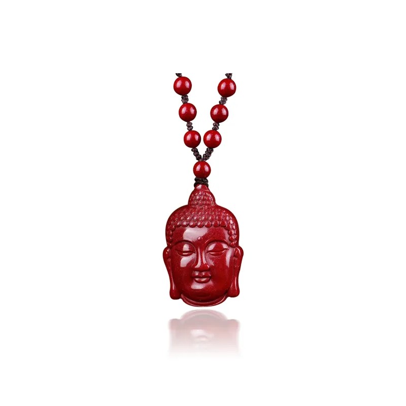 Moon Jewelry Reconstructed Cinnabar Necklaces Unisex-9