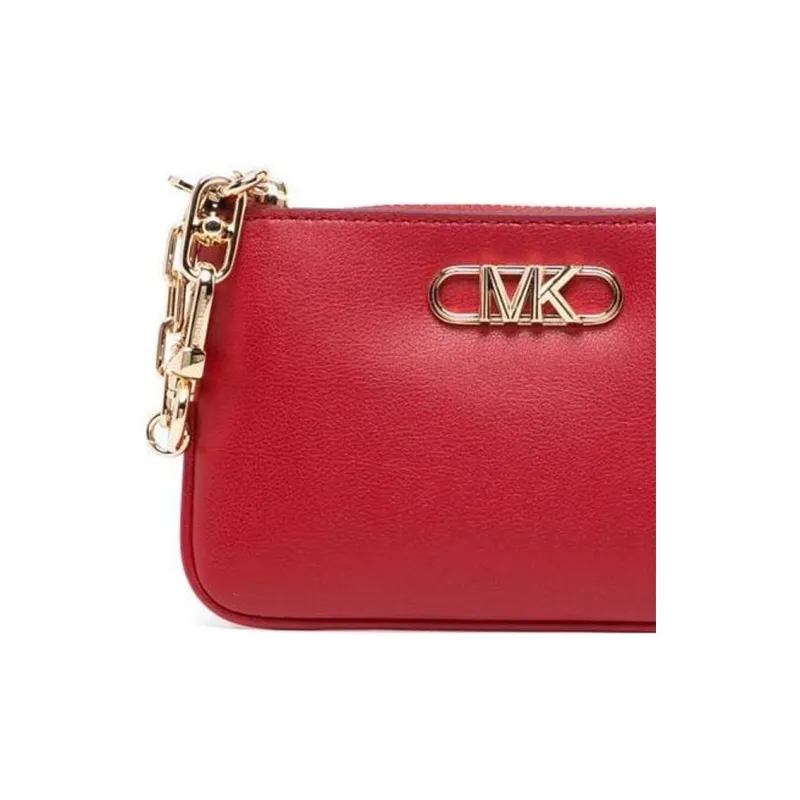 MICHAEL KORS PARKER Leather Card Holder Wallet Small Size Women's Red-2