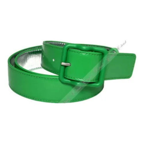 Bottega Veneta Calfskin Leather Belts Men's Green Width 3CM