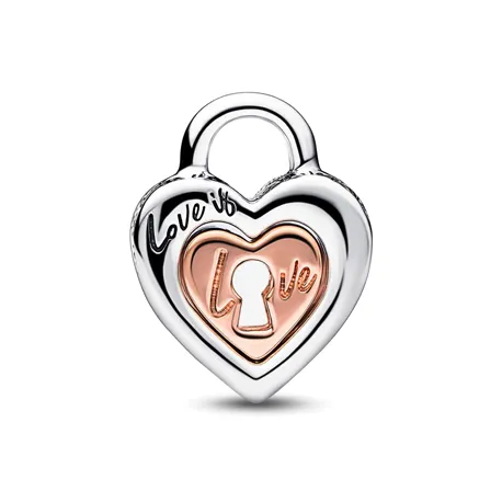 Pandora Lock Charm String Silver-1