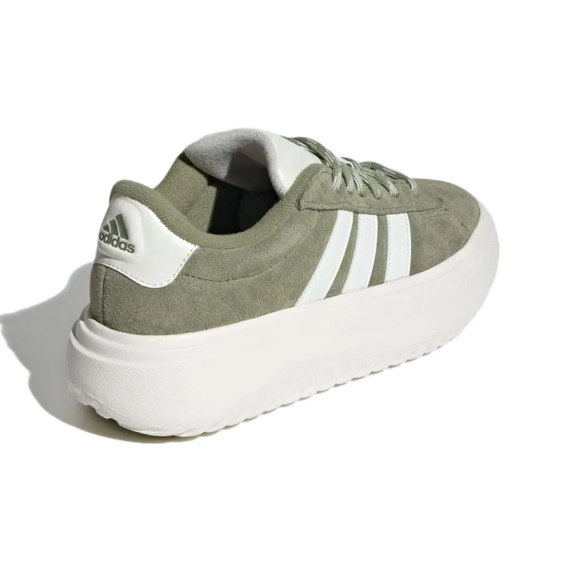 Adidas GRAND COURT PLATFORM Low Top Casual Shoes Women's Green White-3
