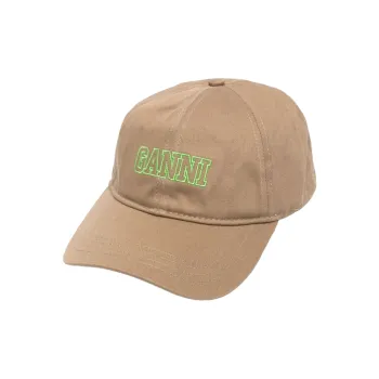 GANNI Baseball Caps Unisex Khaki