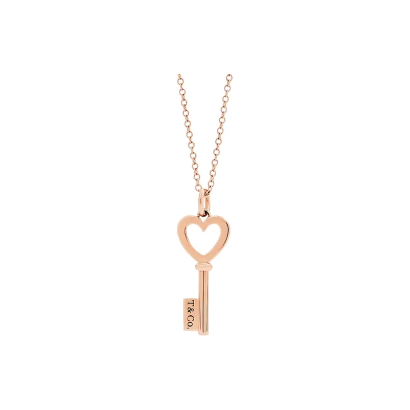 TIFFANY & CO. Tiffany Keys Series Karat Gold 18K Rose Gold Necklaces Women's-1