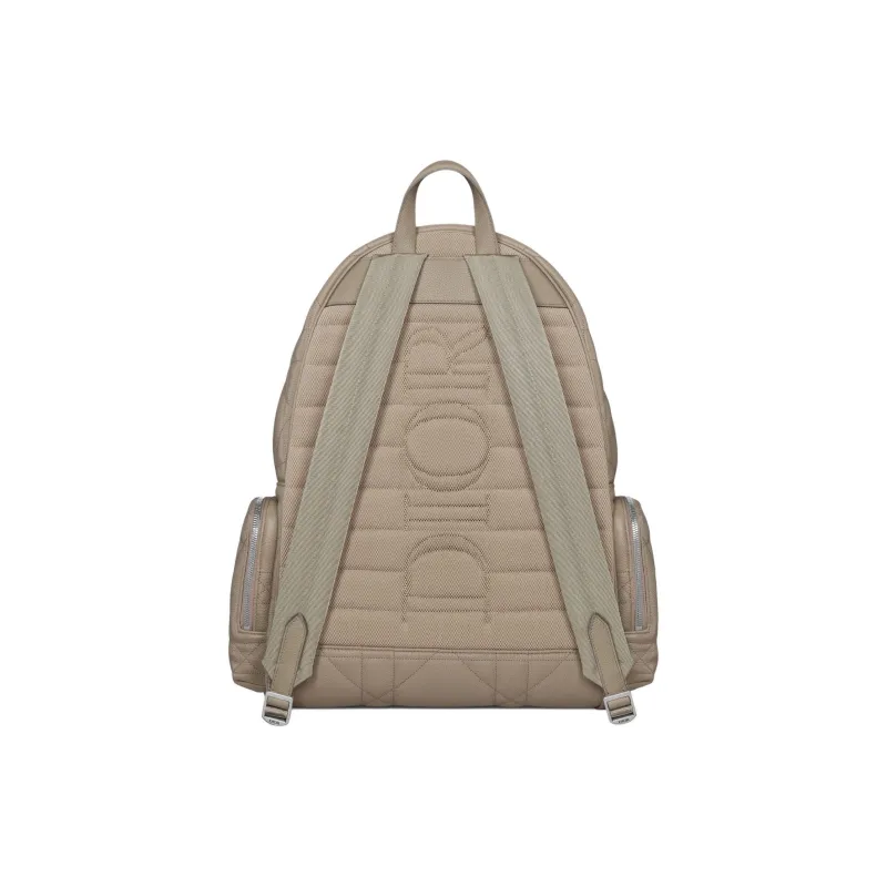 DIOR Maxicannage Calfskin Backpack Men's Beige-2