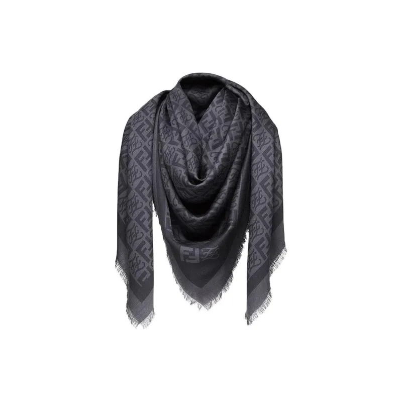 FENDI Silk Scarves Unisex-4