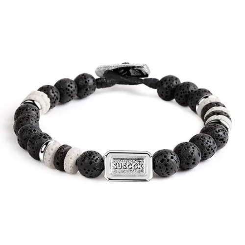 SUSOOK Volcanic Stone Bracelets Unisex Black
