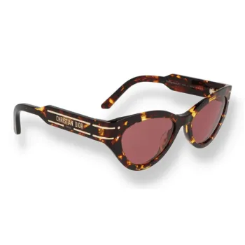 DIOR Acetate Cat Eye Sunglasses Women's Havana Color