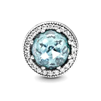 Pandora 925 Sterling Silver Pendants Women's Glacier Blue